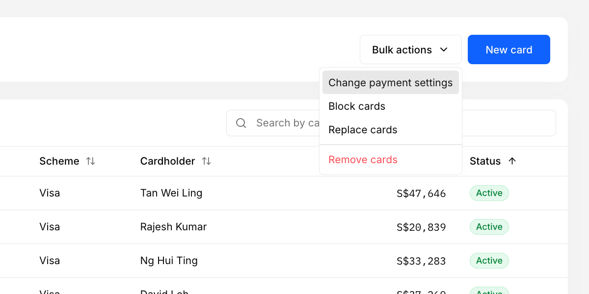 Bulk actions: Selection or intent first?